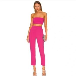 Superdown Remy Bandeau Pant Set in Hot Pink Sz XXS Revolve